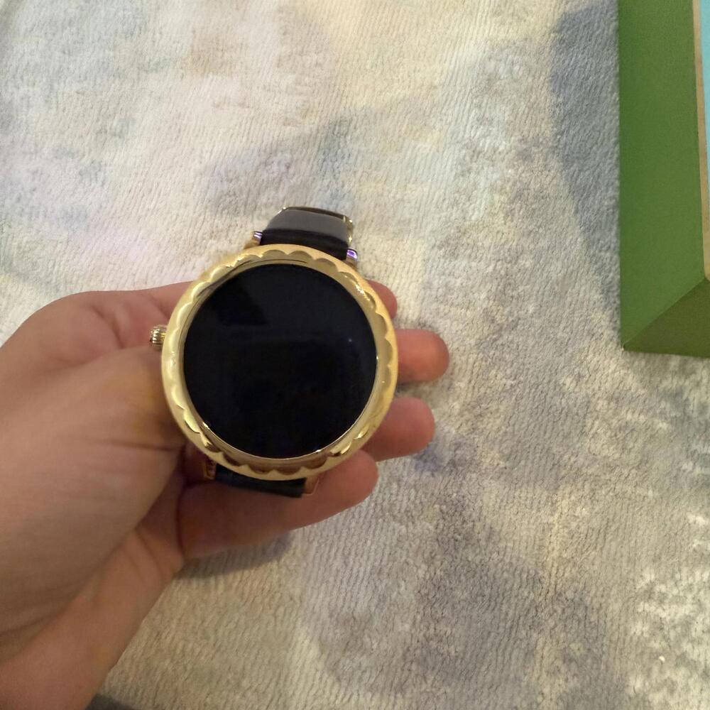 Kate Spade Black Leather Smartwatch